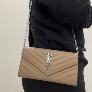Authentic YSL Monogram YSL tan Bag WOC Wallet on Chain
